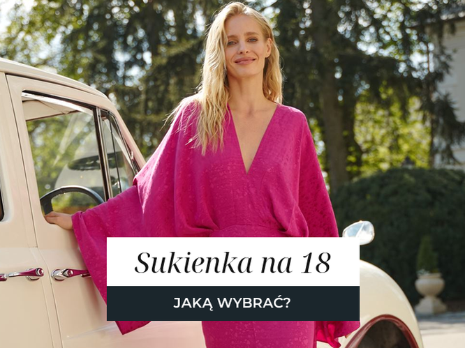Różowa sukienka z odkrytymi plecami na osiemnaste urodziny