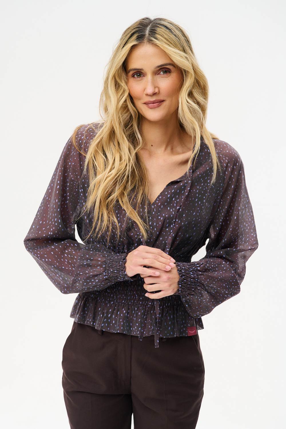 Bluzka z tencelu Plum Freckles