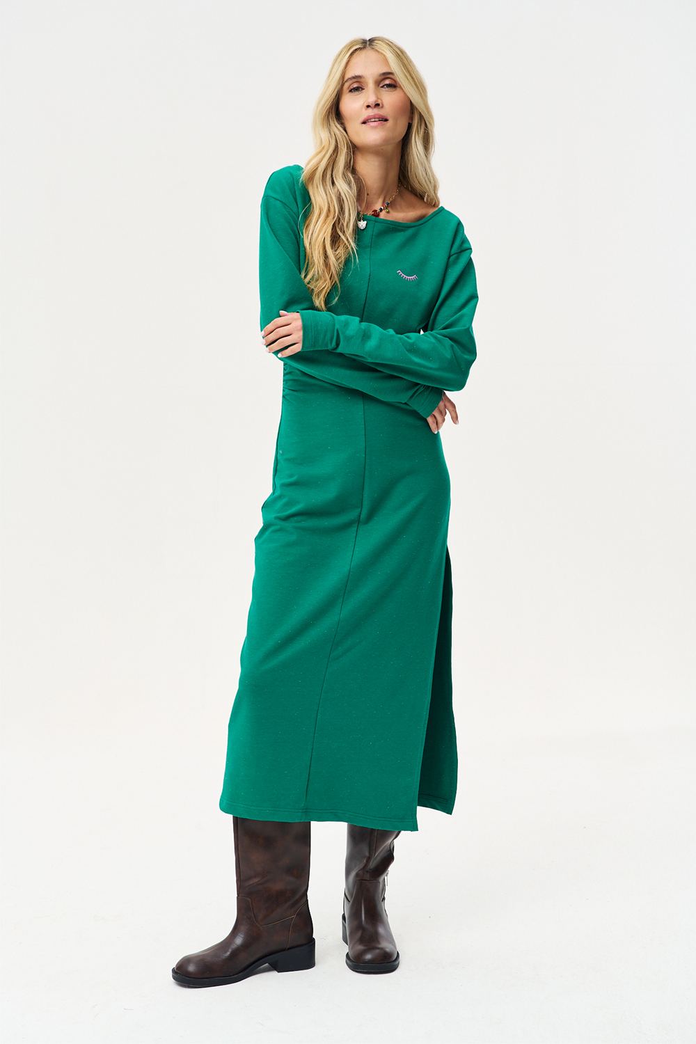 Sukienka dzianinowa Emerald Hush