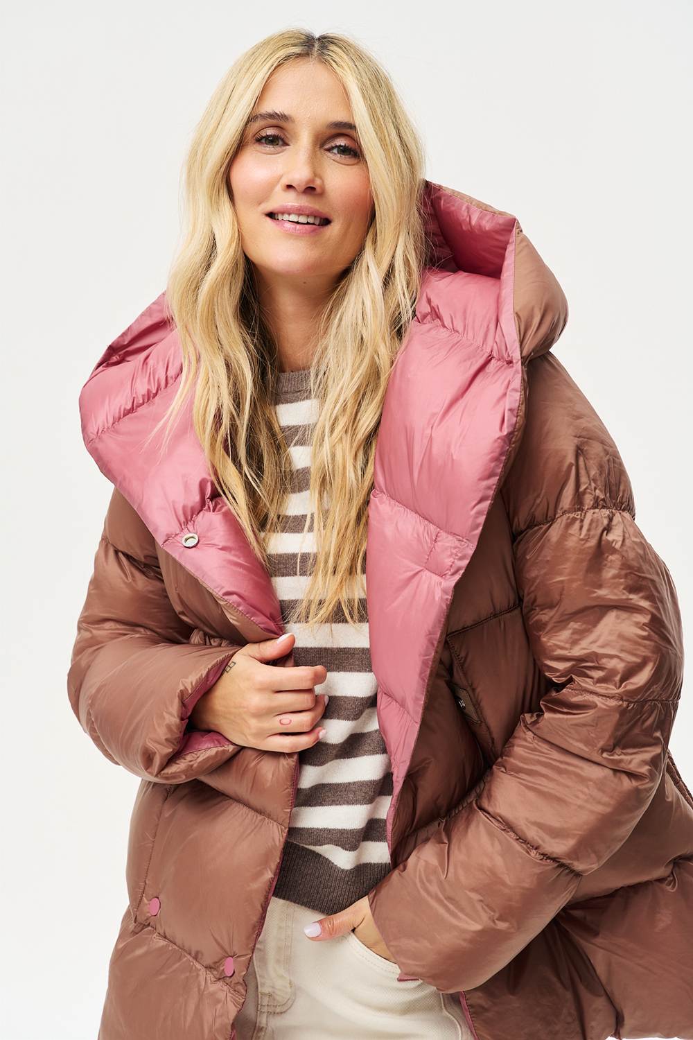 Dwustronna kurtka zimowa Alaska Caramel Blush