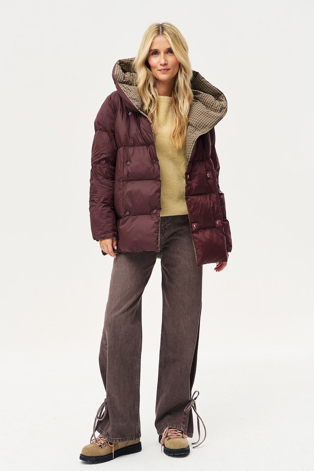 Dwustronna kurtka zimowa Alaska Moody Plaid
