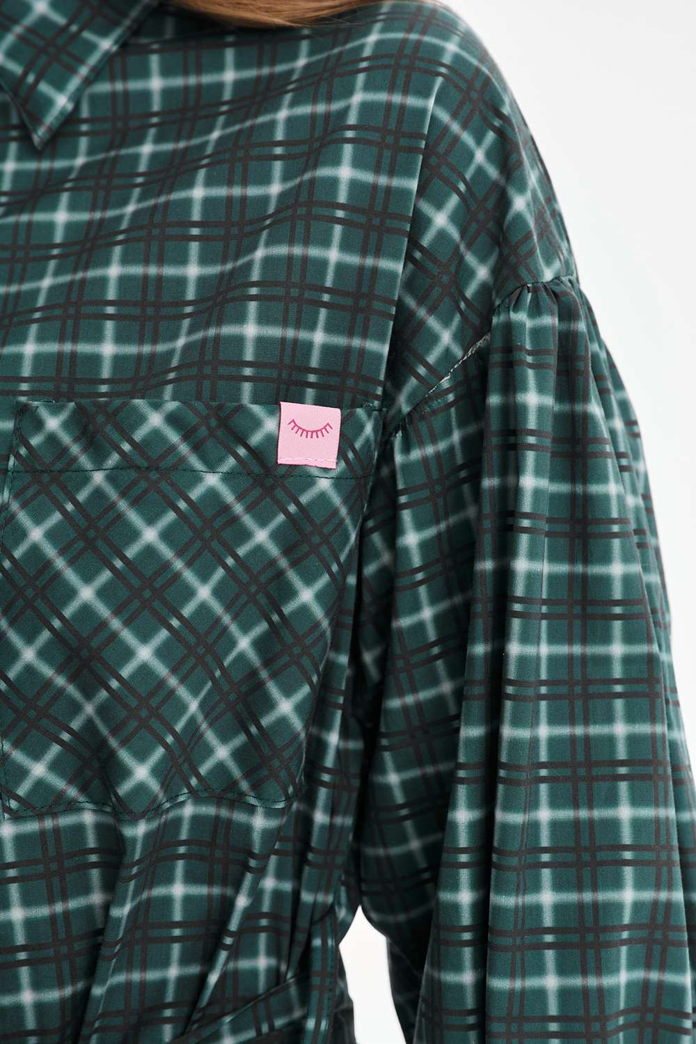 Sukienka koszulowa mini Tartan Rebel