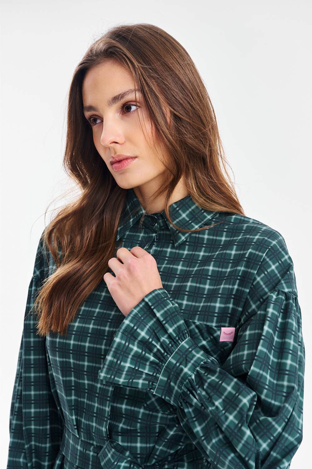 Sukienka koszulowa mini Tartan Rebel