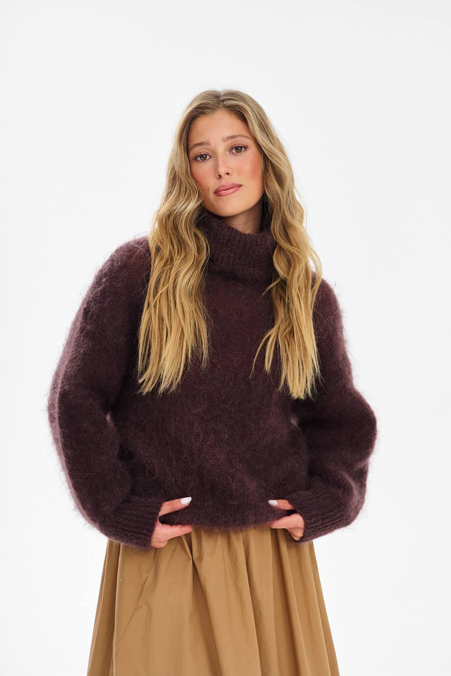 Sweter moherowy z golfem Cheyenne