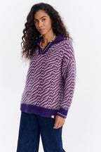 Sweter polo z moherem Touch of Mood