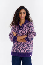 Sweter polo z moherem Touch of Mood