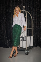 Spódnica cekinowa Emerald Glam