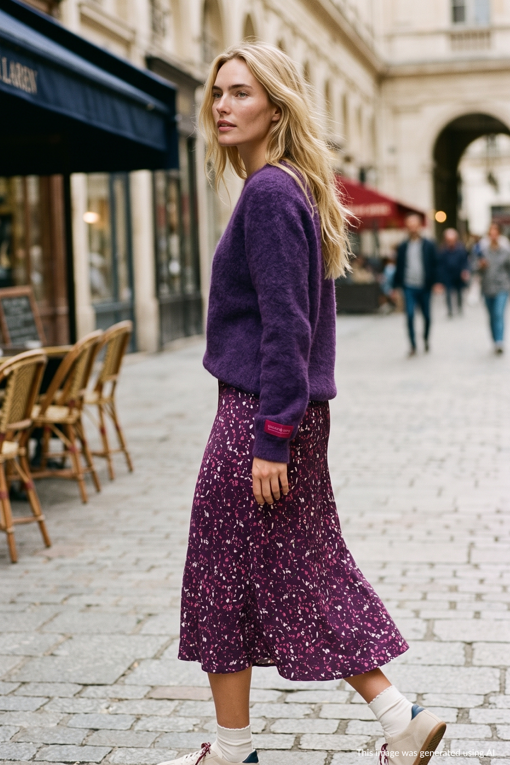 Spódnica midi Plum Poetry