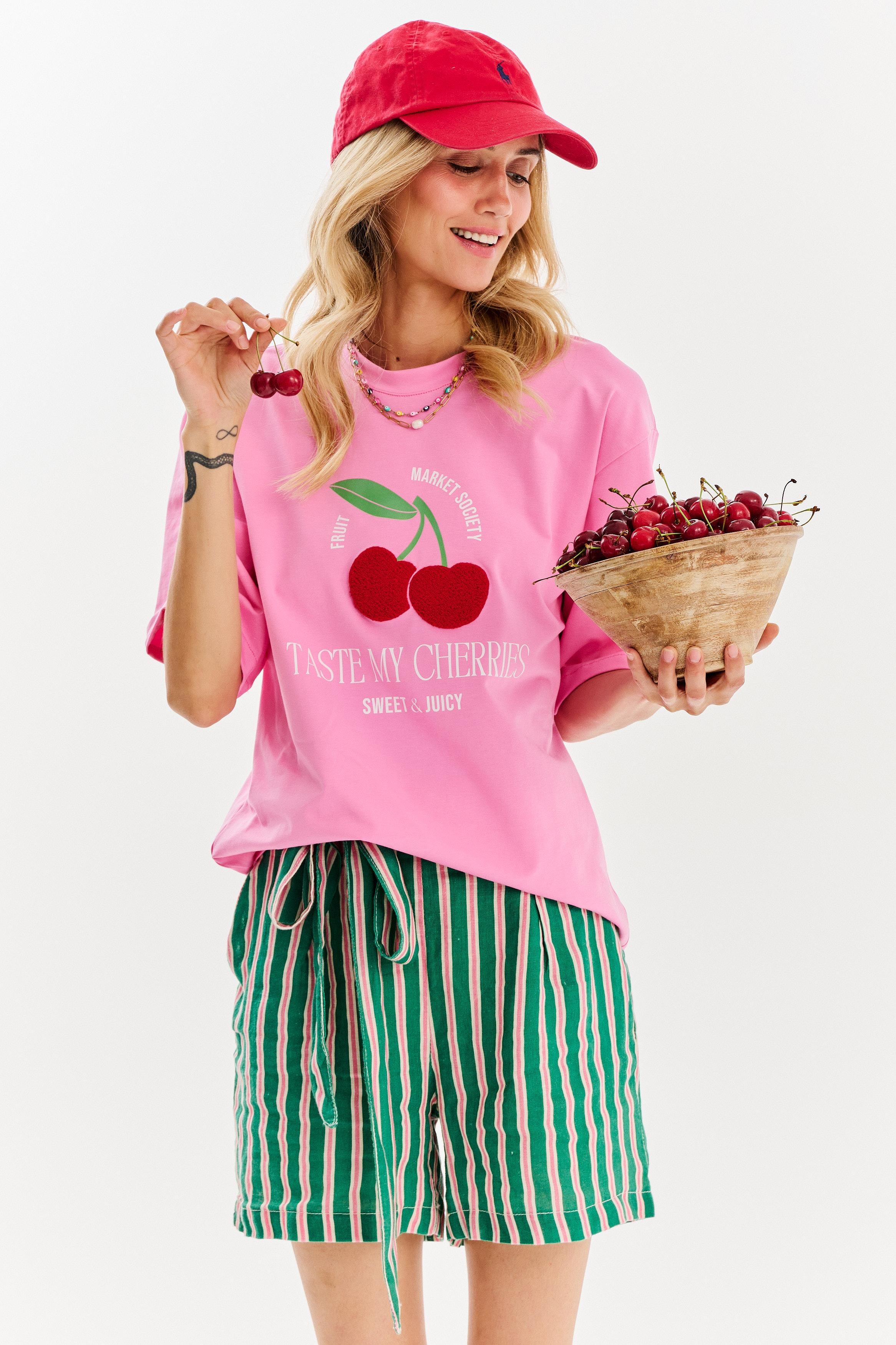 damski t-shirt z nadrukiem naoko